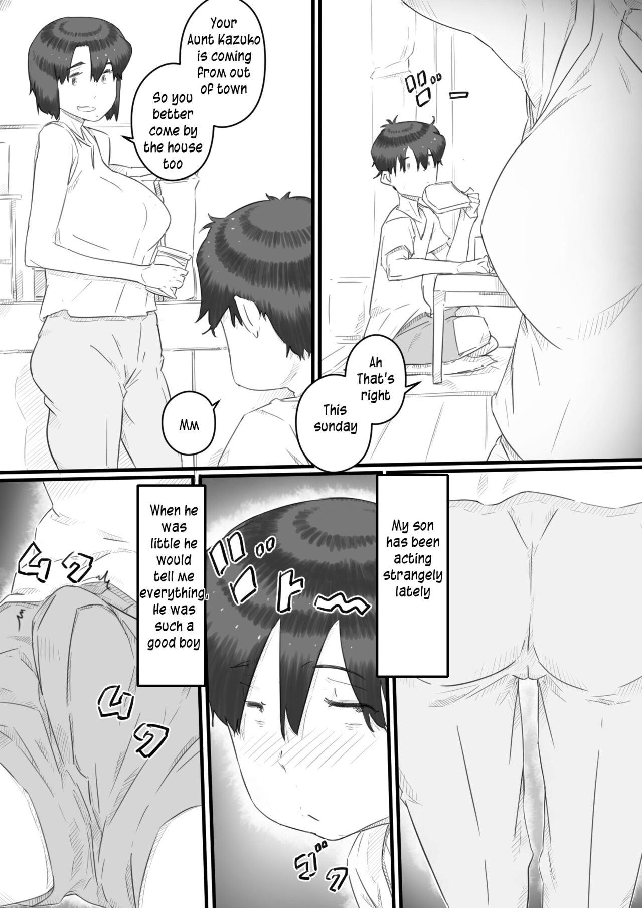 Exhibitionist Hitorigurashi no Musuko no Heya de | Staying over at my son's apartment Glamour - Page 3