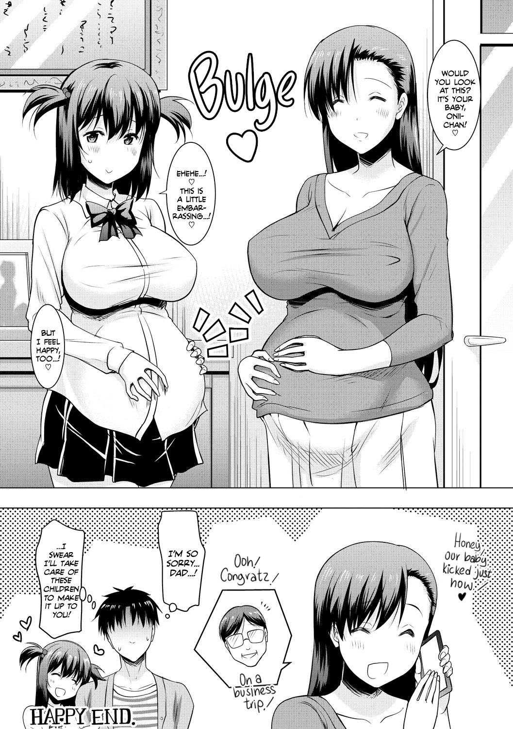 Ethnic [Pony-R] I Can't Live Without My Little Sister's Tongue Chapter 01-02 + Secret Baby-making Sex with a Big-titted Mother and Daughter! (Kyonyuu Oyako no Shita to Shikyuu ni Renzoku Shasei) [English] [Team Rabu2] [Digital] Hugecock - Page 98