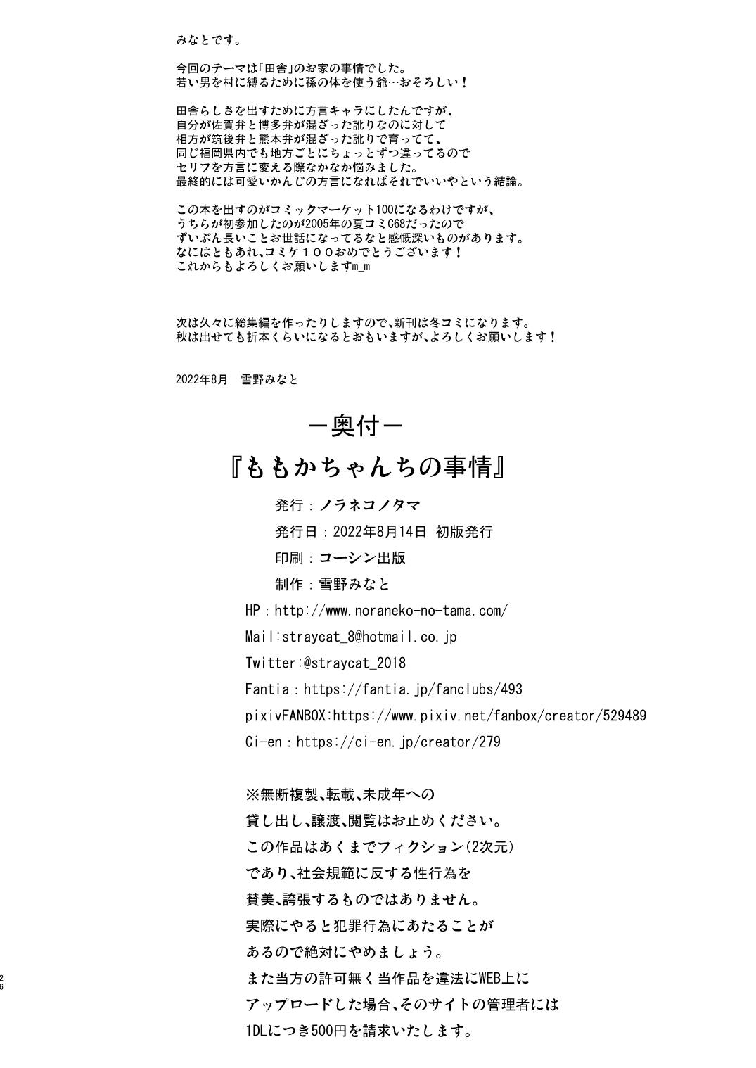 [Noraneko-no-Tama (Yukino Minato)] Momoka-chan-chi no Jijou [English] {Mant} [Digital] 24