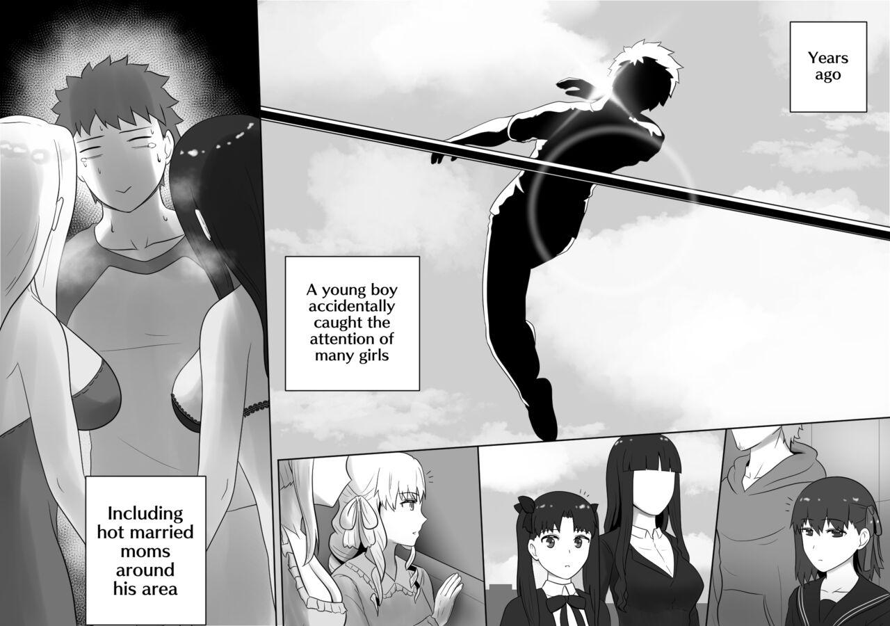 Real Amateur Shirou X Irisviel + Tohsaka Mama - Fate stay night Fate zero Ball Sucking - Page 1