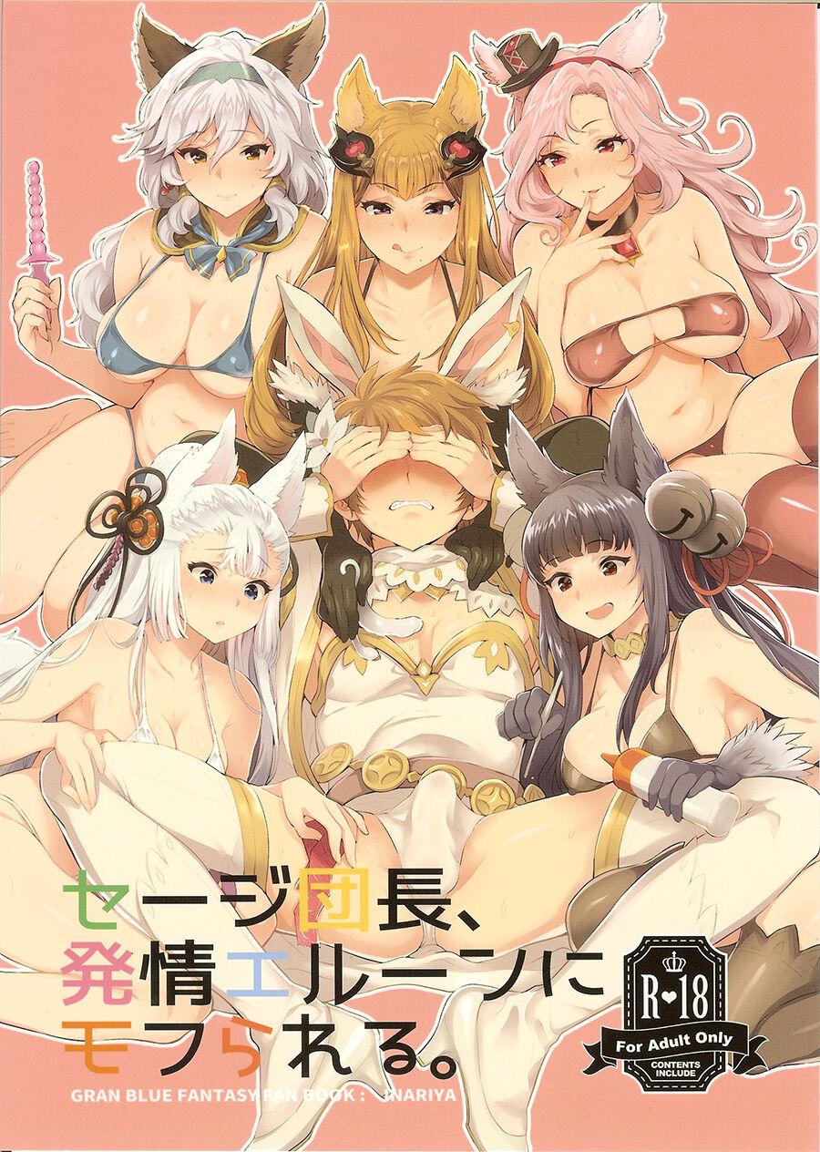 Hot Blow Jobs Sage Danchou, Hatsujou Elune ni Mofurareru. - Granblue fantasy Women Sucking - Picture 1