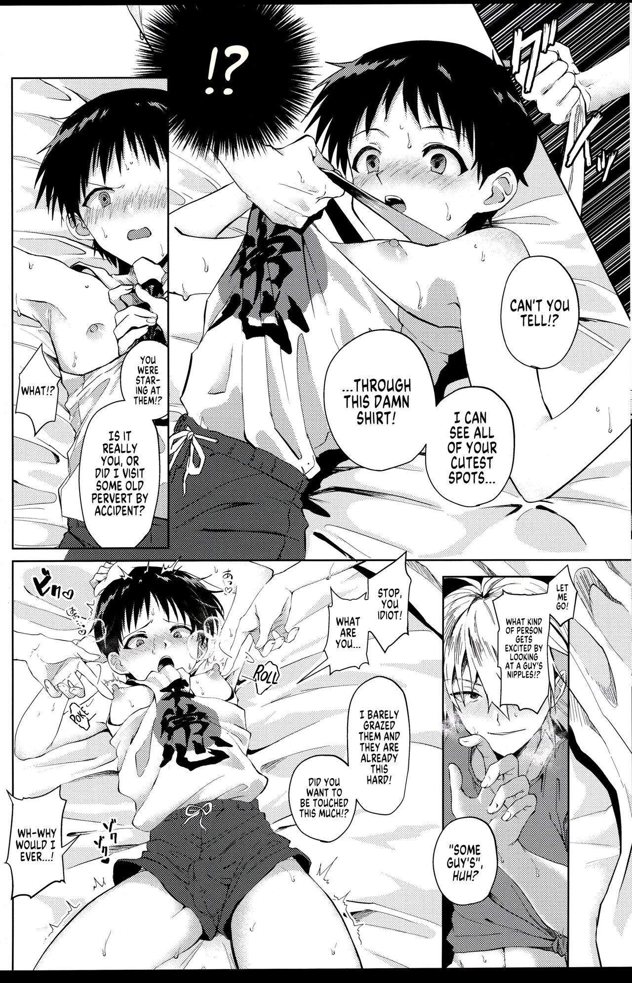 Fishnet Nagisa Wa Shinji Wo Wakaraserai | Nagisa Wants Shinji to Understand His Mad Love - Neon genesis evangelion Doublepenetration - Page 11