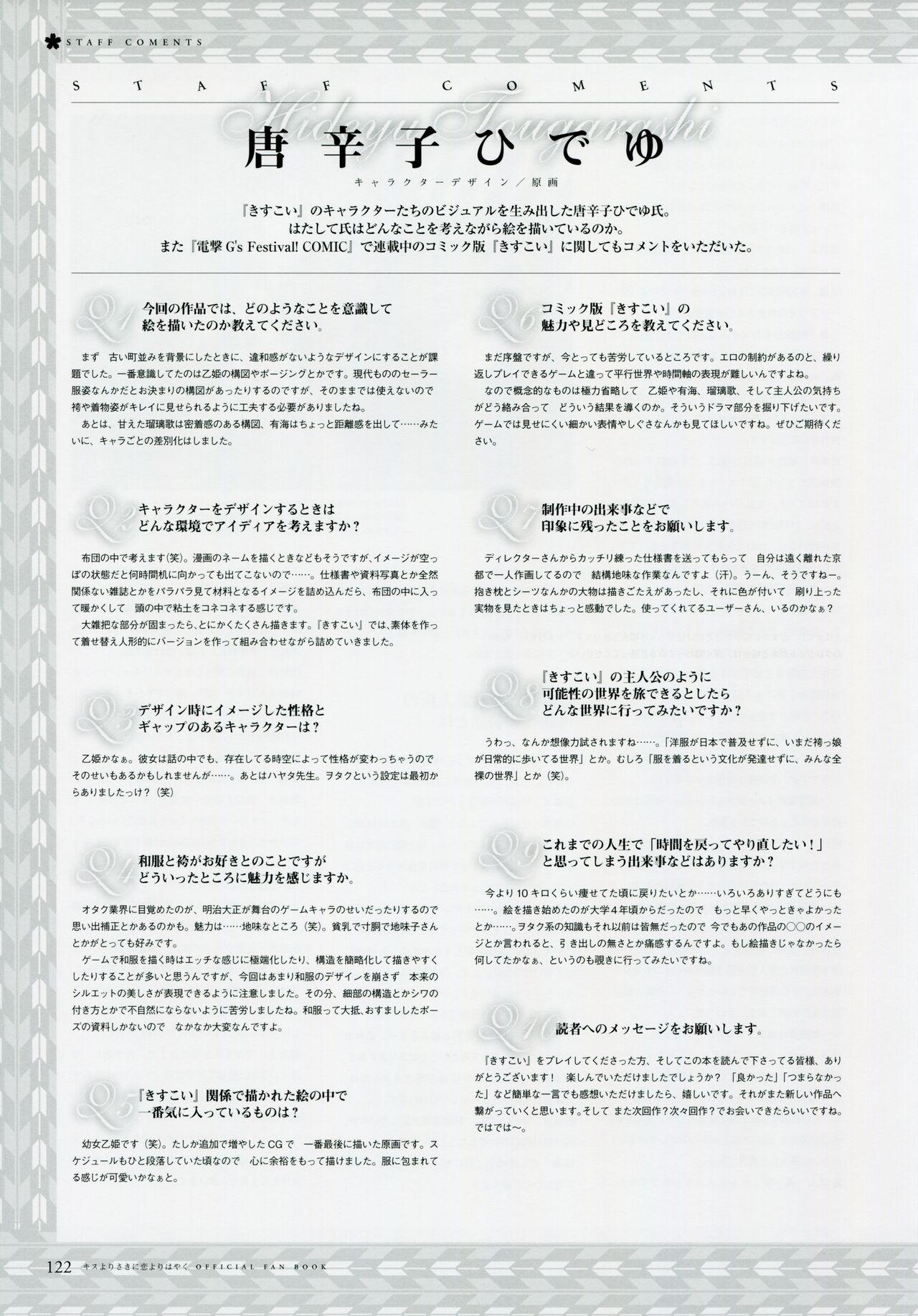 Kiss Yori Saki ni Koi Yori Hayaku Official Fan Book 131