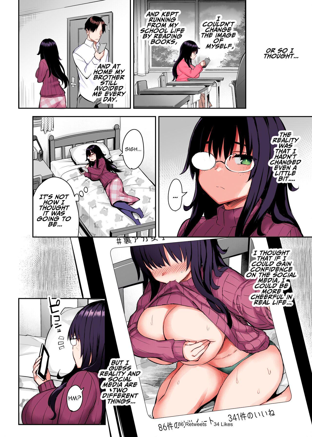Porn [Ichibocchi (Ichinomiya Yuu)] Moto InCha no Kyonyuu Yariman Imouto ga Erosugite, Onii-chan wa Mou...!! 0 ~Jimiko no Watashi ga Kawatta Riyuu~ | I Can't Handle My Former Bookworm Little Sister Now That She's a Slut! ~A Whore is Born~ [English] [C - Page 9