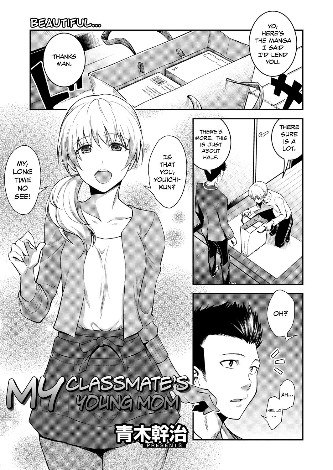 Ass Fucking Doukyuusei no Wakai Haha | My Classmate's Young Mom Jacking - Page 1