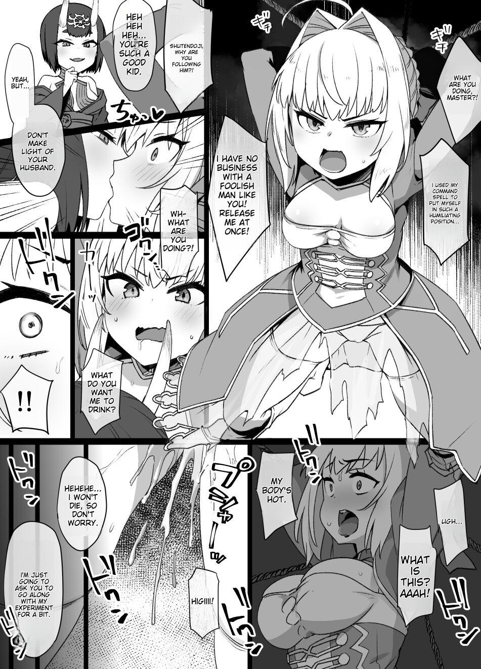 Dildo Fucking FGO Shuten Douji x Nero Hyoui Manga | FGO Shuten Doji x Nero Possession Manga - Fate grand order Siririca - Page 1