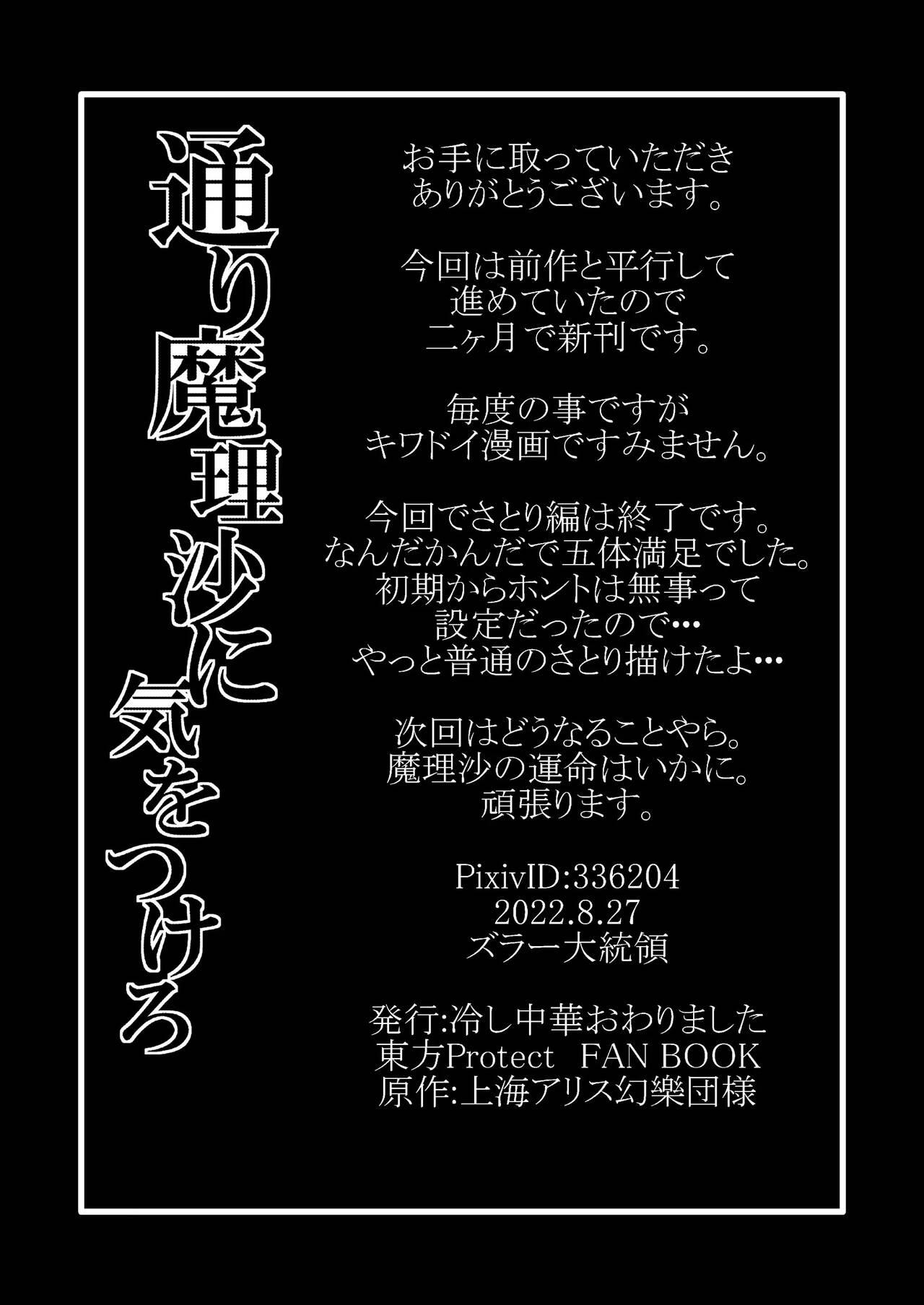 Ghetto TooriMarisa ni Ki o Tsukero Sono Riku - Touhou project Ebony - Page 28
