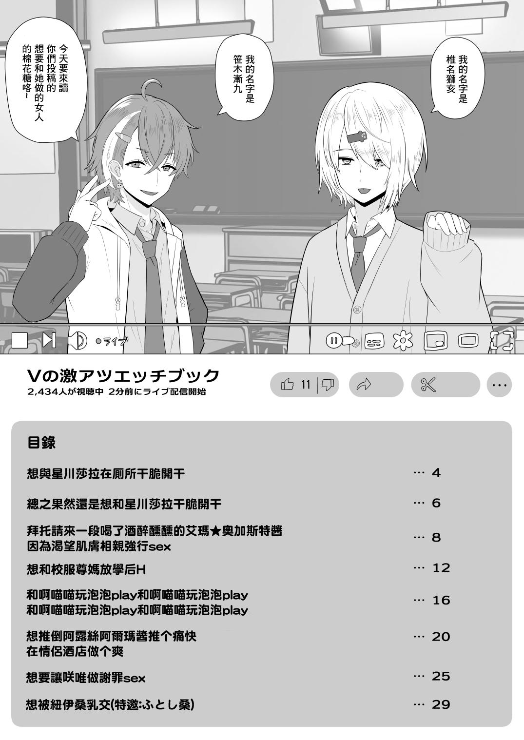 Teamskeet V no Gekiatsu Ecchi Book | V的激热H书 - Nijisanji Foot Job - Page 3