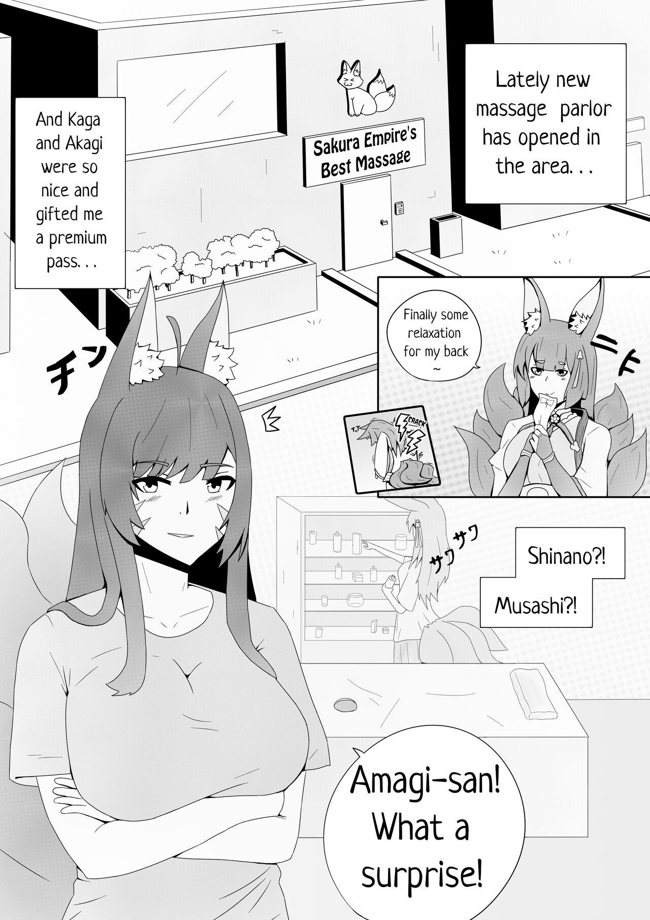 Blow Job Amagi's very special massage - Azur lane Horny Sluts - Page 3