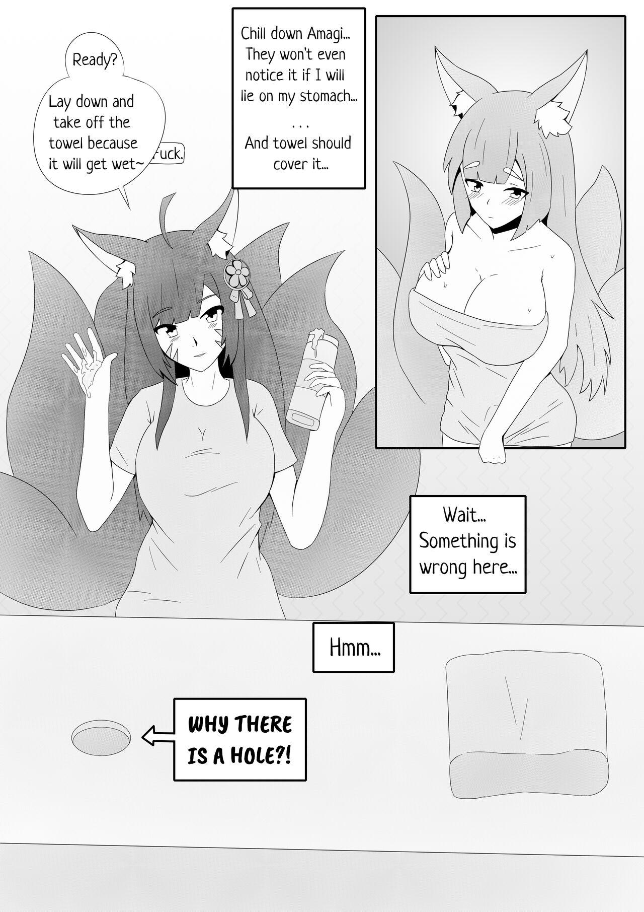 Blow Job Amagi's very special massage - Azur lane Horny Sluts - Page 6