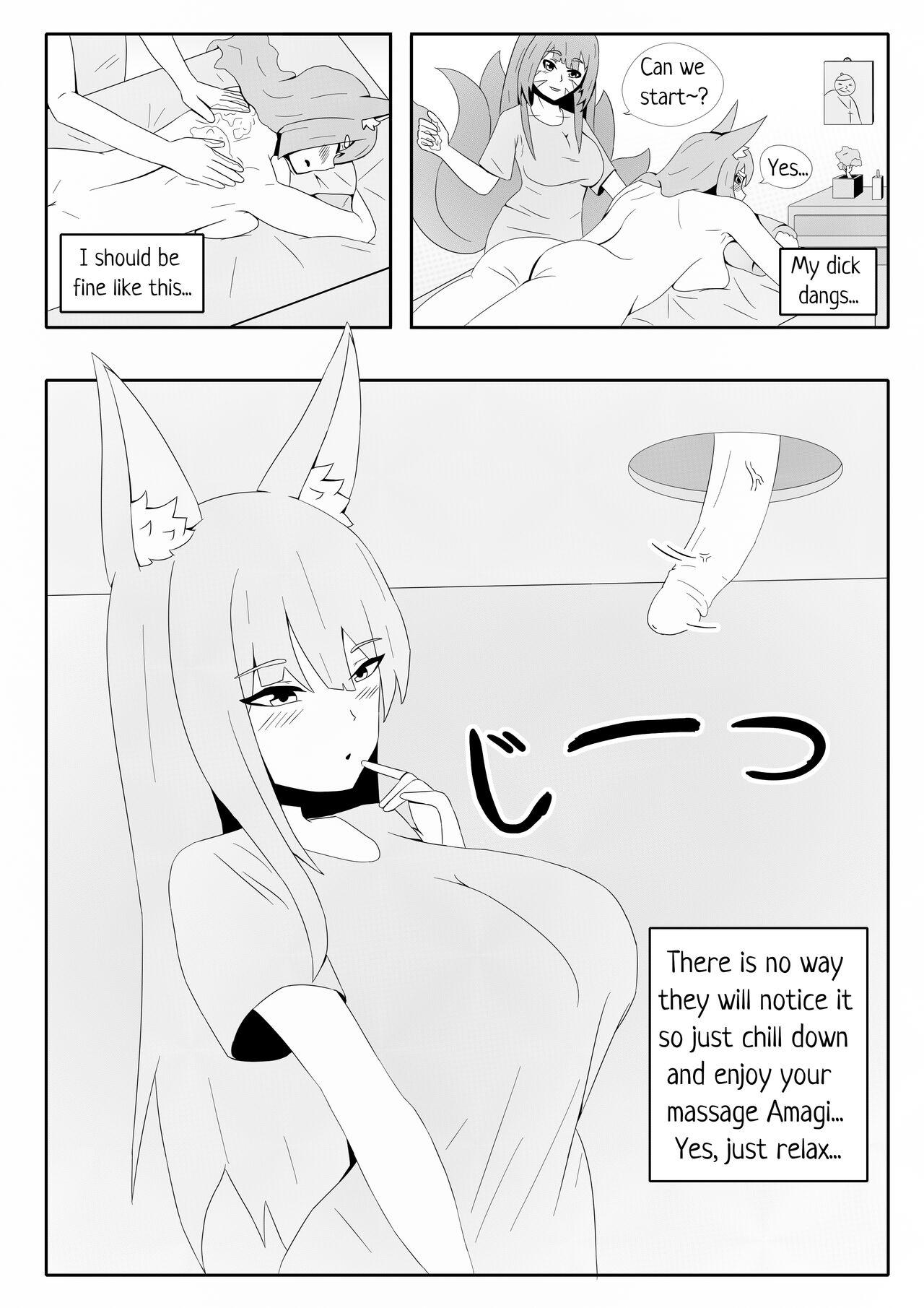 Blow Job Amagi's very special massage - Azur lane Horny Sluts - Page 7