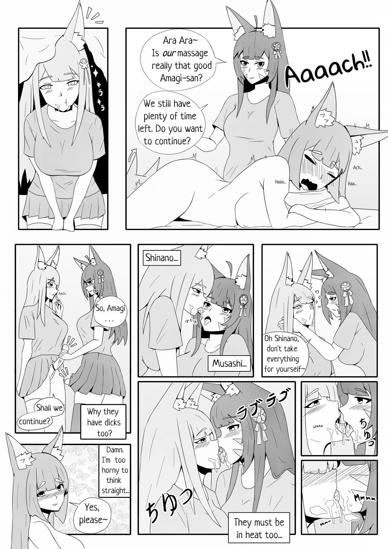 Blow Job Amagi's very special massage - Azur lane Horny Sluts - Page 9