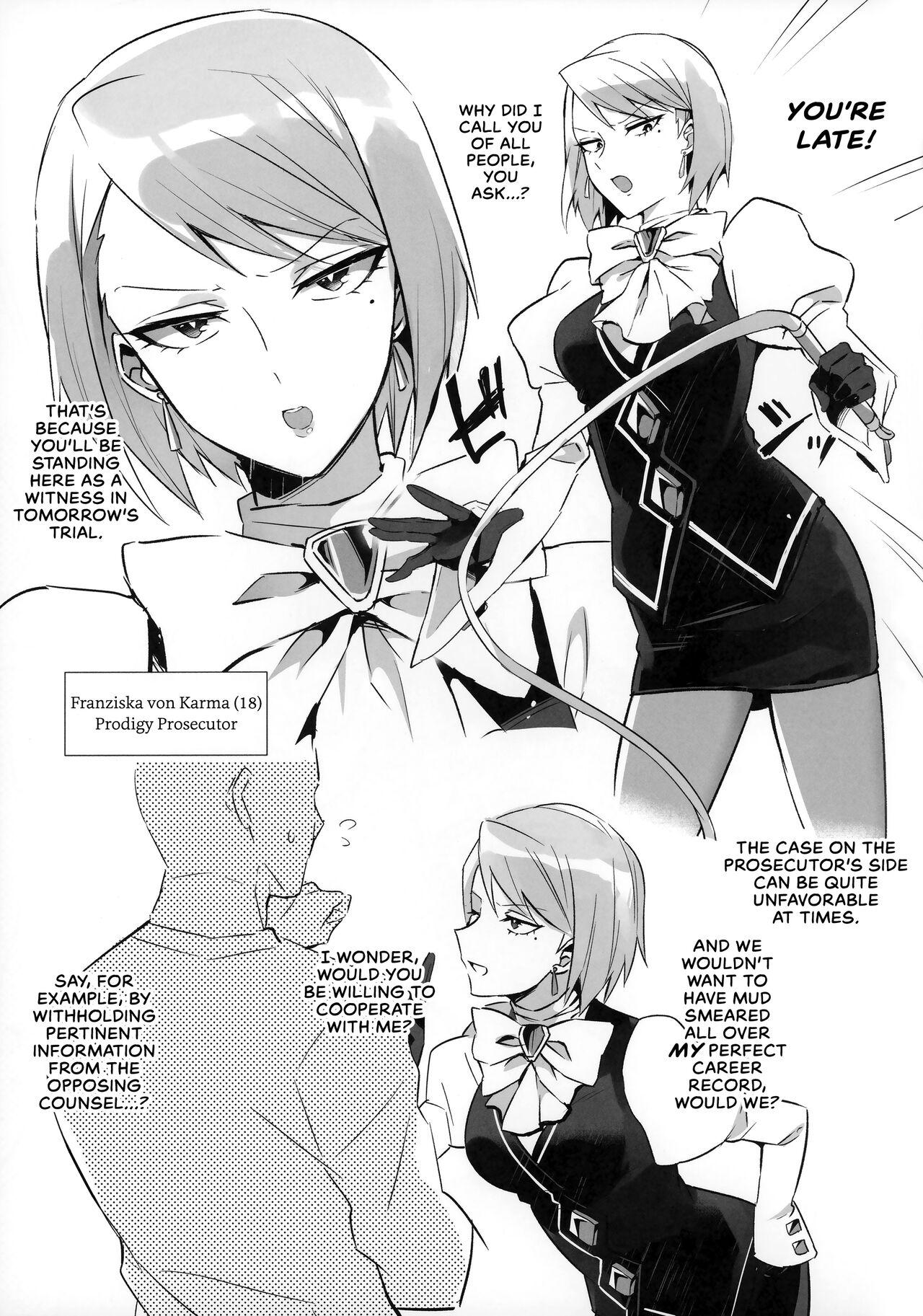 Jizz Futanari Mei-Chan Ni Horaretai Hitomuke Hon | A Book For People Wanting to be Dicked Down by a Futanari Franziska - Ace attorney | gyakuten saiban Flagra - Page 3