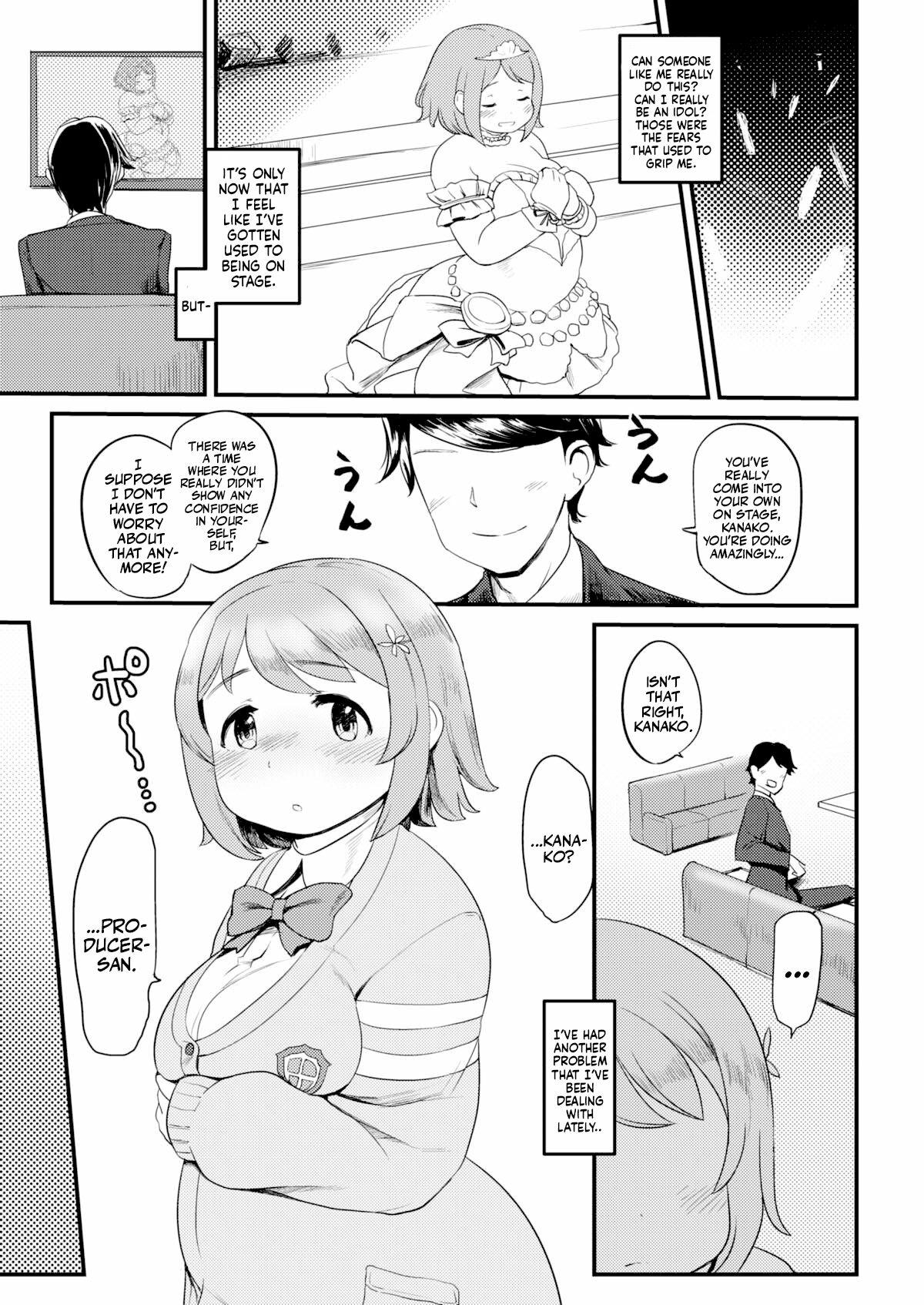 Sluts Kanako no Onaka. | Kanako's Belly. - The idolmaster Watersports - Page 2