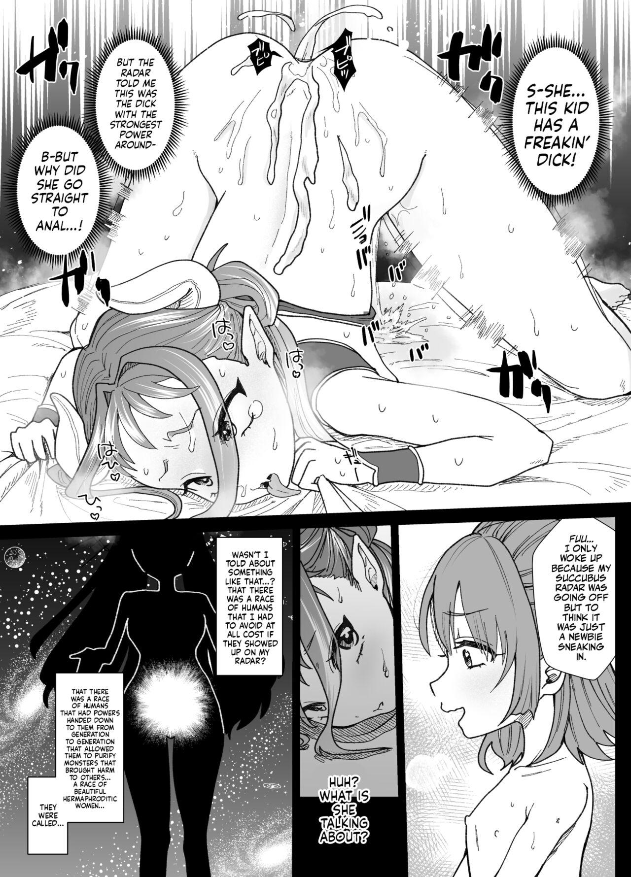 Transvestite Shinjin Succubus wa Futanari Chinpo ni Daihaiboku | The Newbie Succubus Suffers A Crushing Defeat To A Futanari Dick - Original Gay Military - Page 4