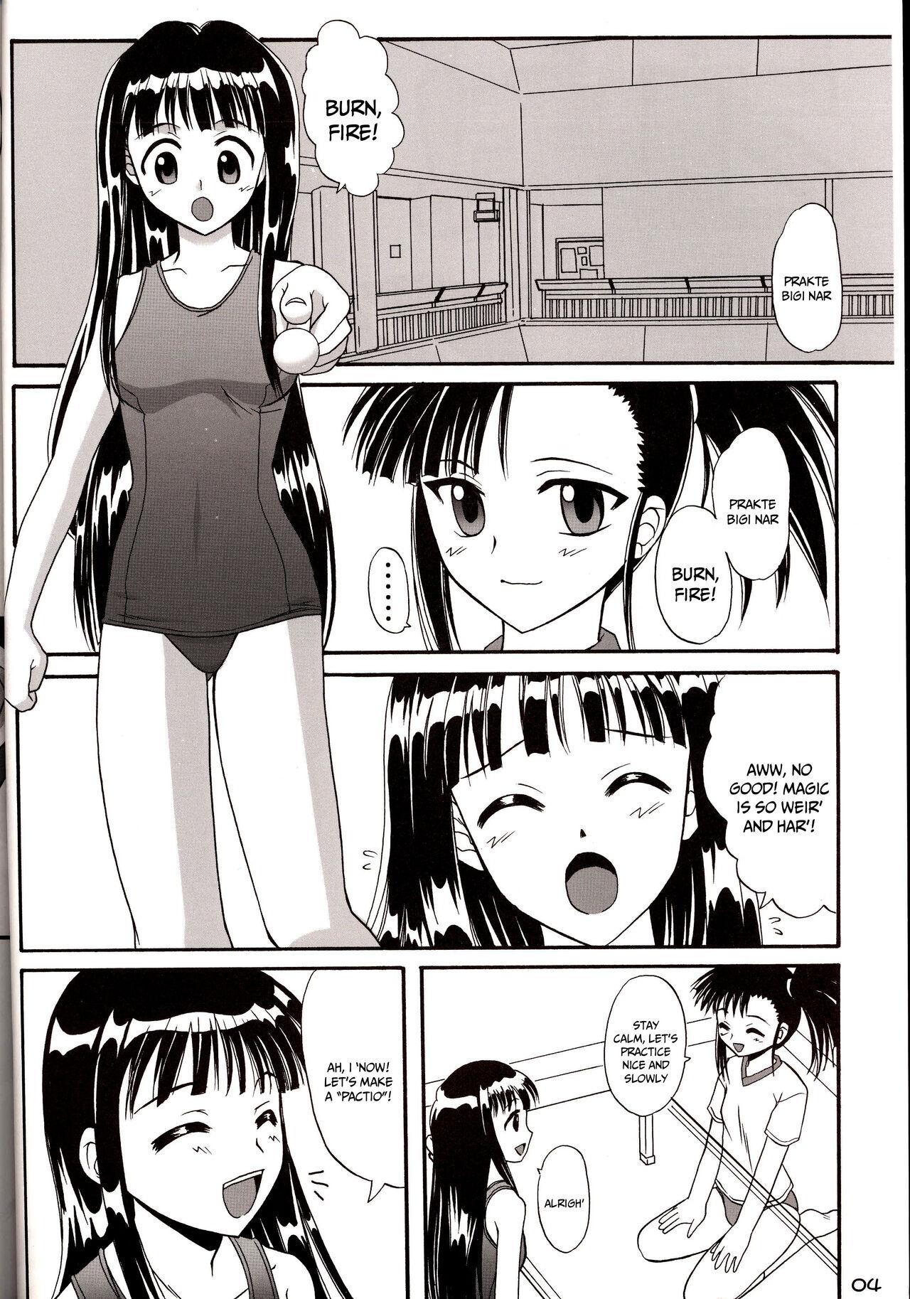 Ghetto Sukumizu Tai Burumagi | School Swimsuit vs Gym Shorts - Mahou sensei negima Bukkake - Page 3