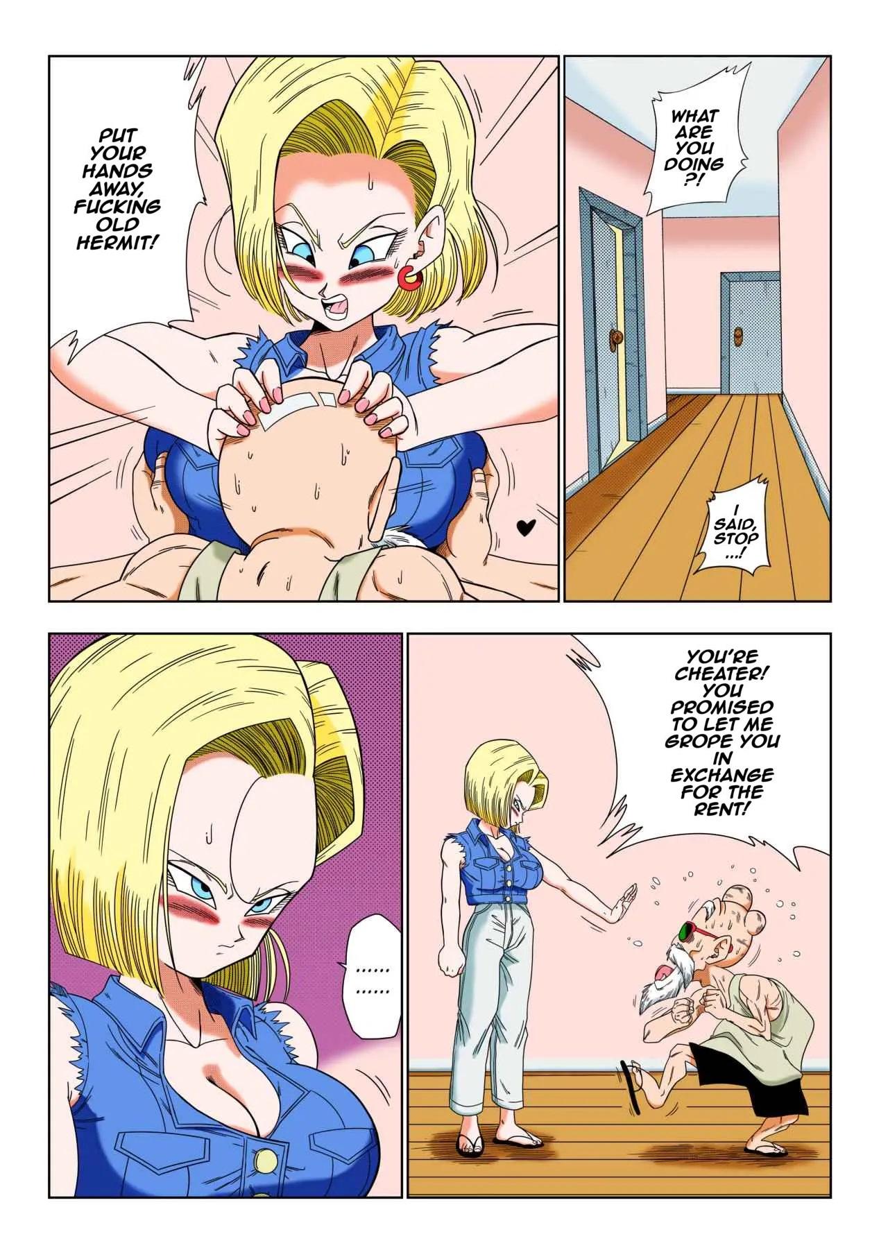 Fingers Android 18 vs Master Roshi - Dragon ball z Gay Oralsex - Page 5