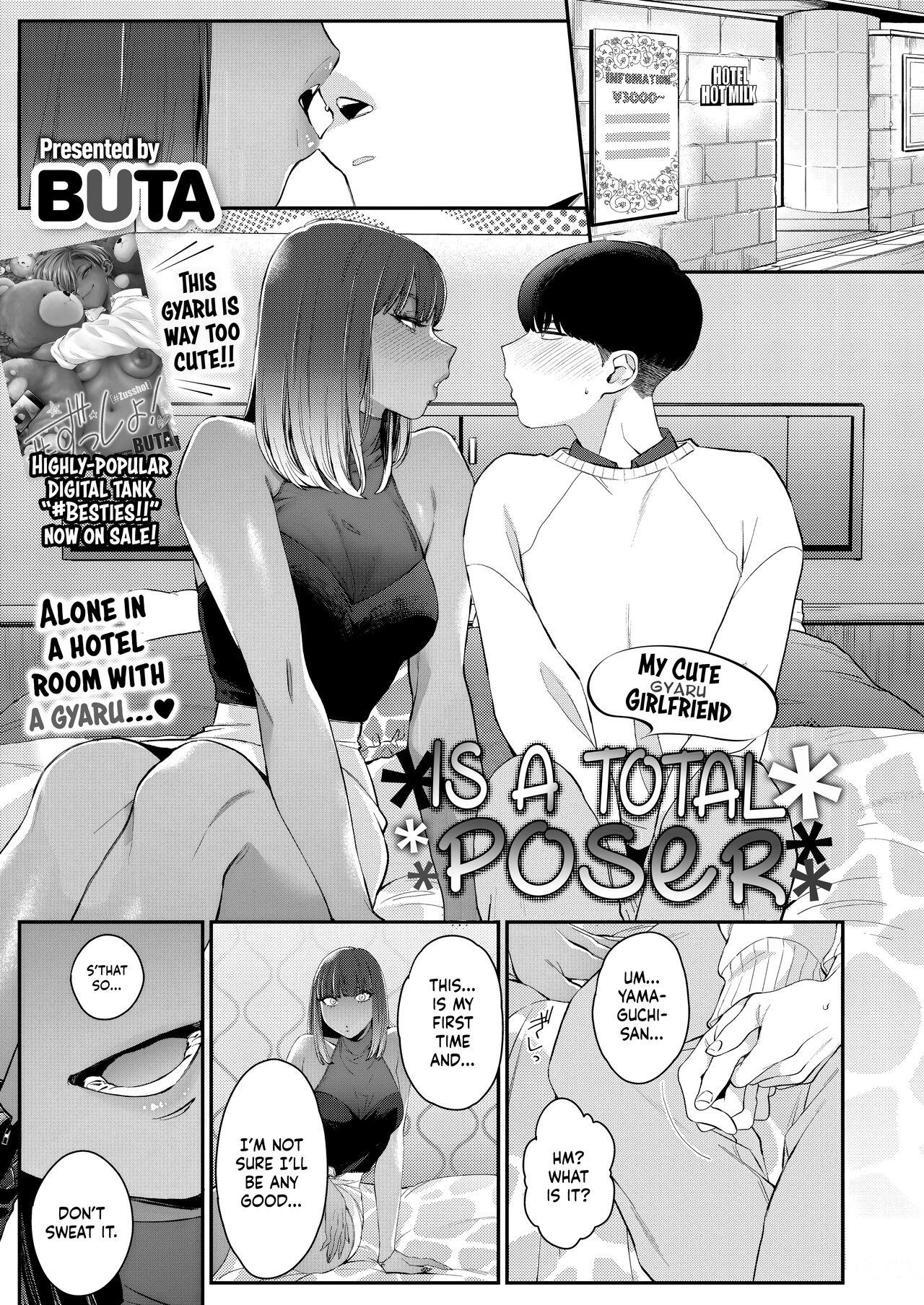 Flogging Gal no Kawaii Mieppari | My Cute Gyaru Girlfriend Is a Total Poser Best Blow Job - Page 1