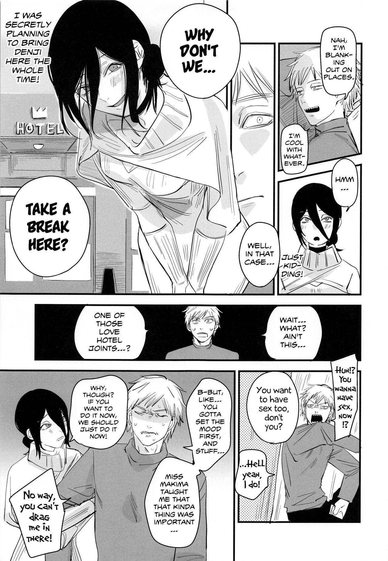 Long Hair Denji-kun, Chotto Kyuukei Shimasen ka? | Why Don't We Take a Break, Denji? - Chainsaw man Massage - Page 4