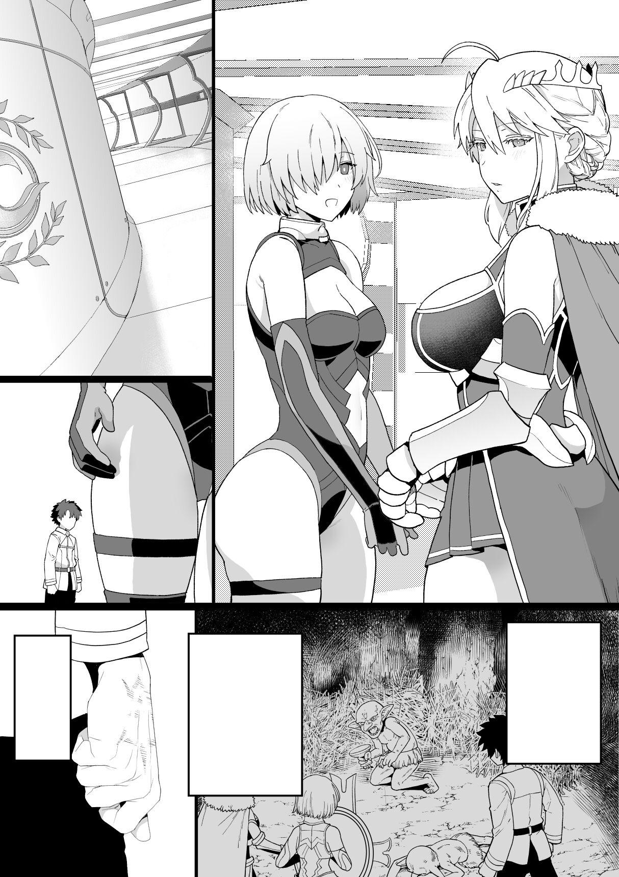 Groupsex Artoria to Mash, Goblin Kan Manga - Fate grand order Buttfucking - Page 7