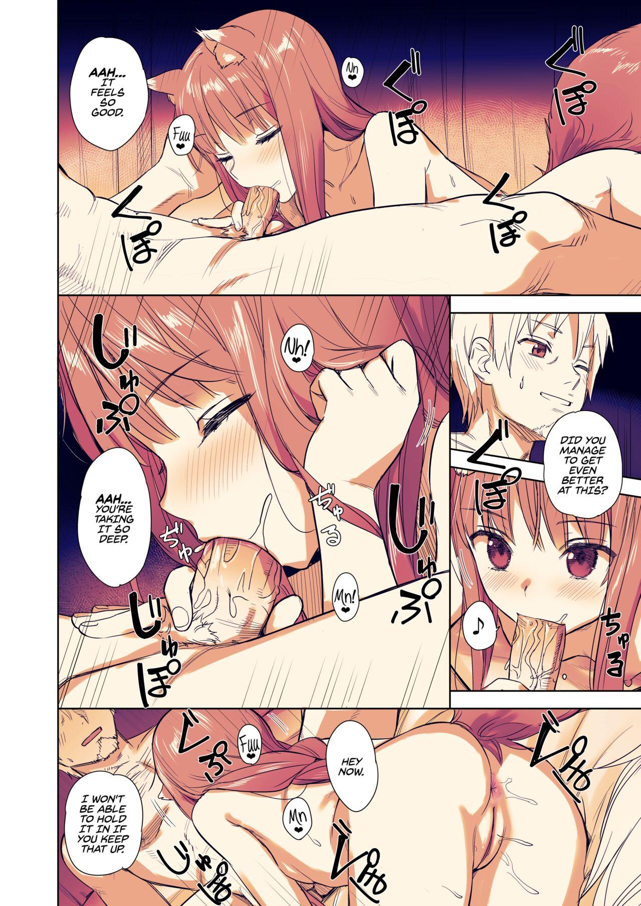 Rubbing Wacchi to Shippori Kezukuroi Hon | Affectionate Grooming With Me - Spice and wolf | ookami to koushinryou Squirting - Page 11