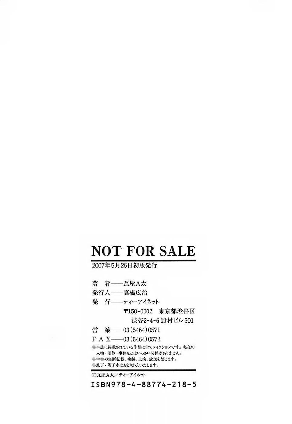 NOT FOR SALE 191