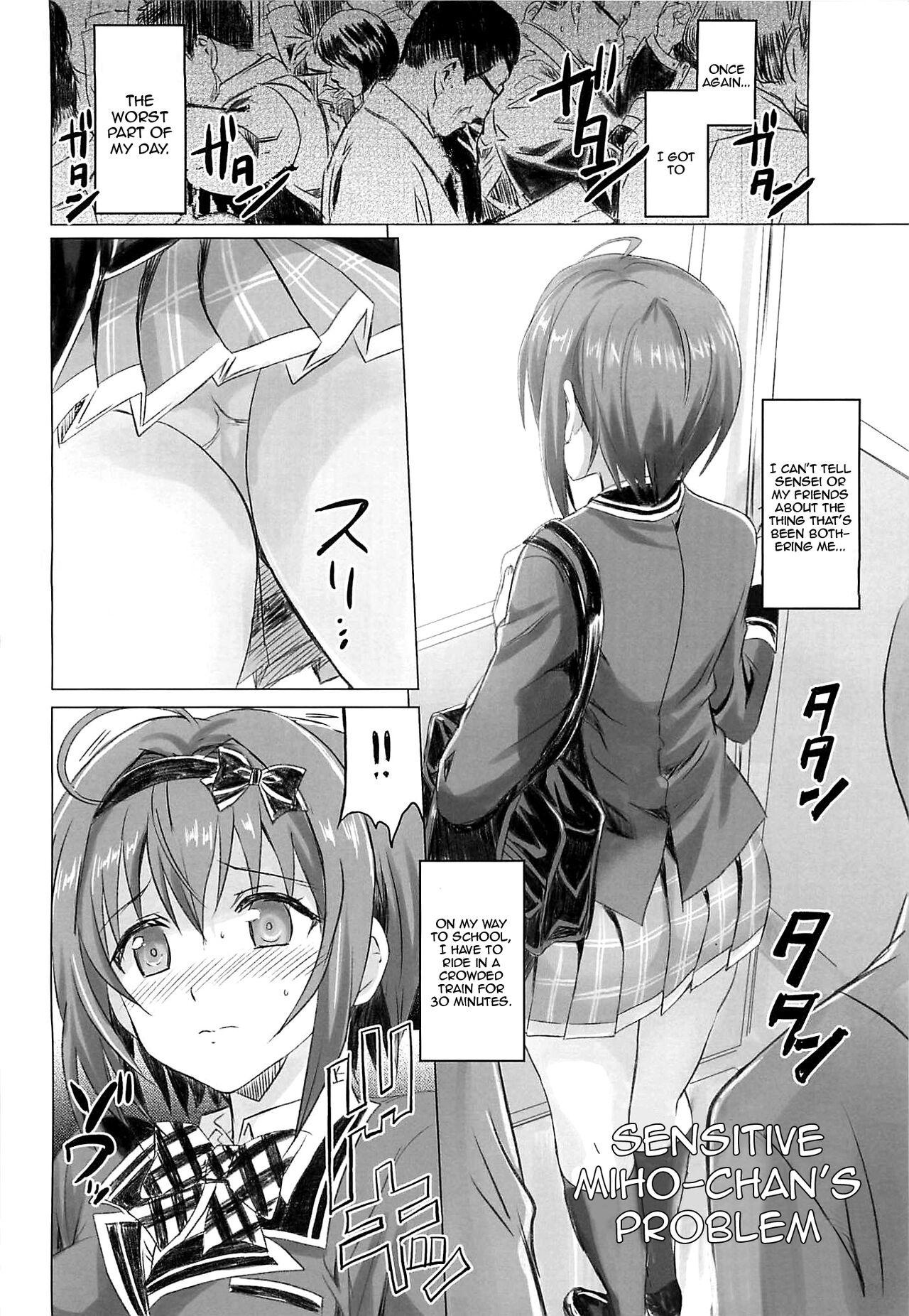 Clothed Sex (C94) [Neko-bus Tei (Shaa)] Binkan Sugiru Miho-chan no Yuuutsu | The Melancholy of the All-too-Sensitive Miho-chan (THE IDOLM@STER CINDERELLA GIRLS) [English] {Doujins.com} - The idolmaster Beurette - Picture 3