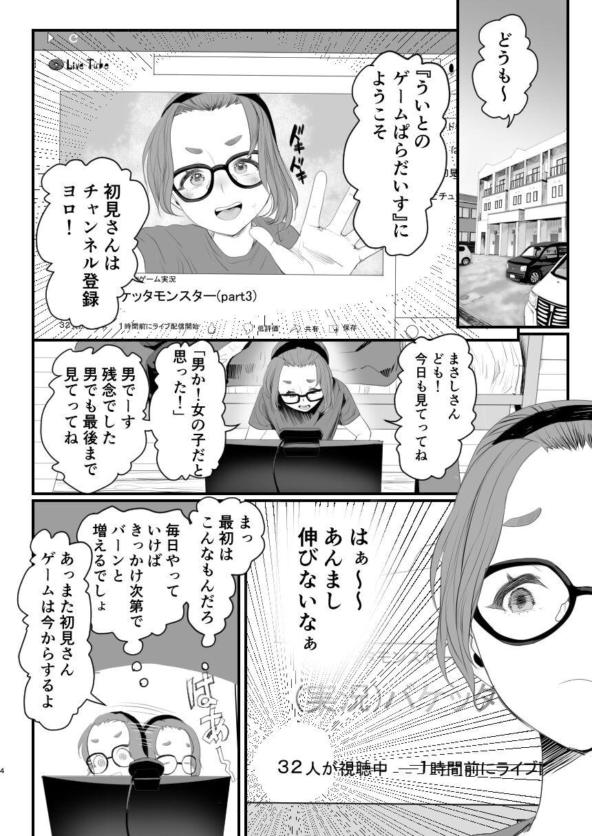 Big Ass Otokonoko Haishinsha Nagesen ni Noserarete Hamerarechaimashia - Original Asslicking - Page 4