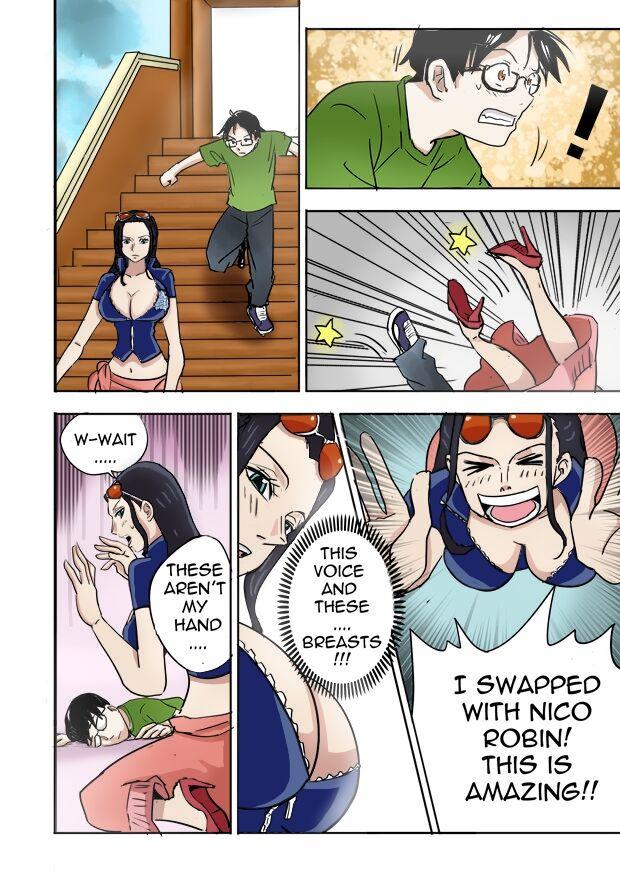 Real Orgasm Nico Robin Body Swap Experience - One piece Gros Seins - Page 1