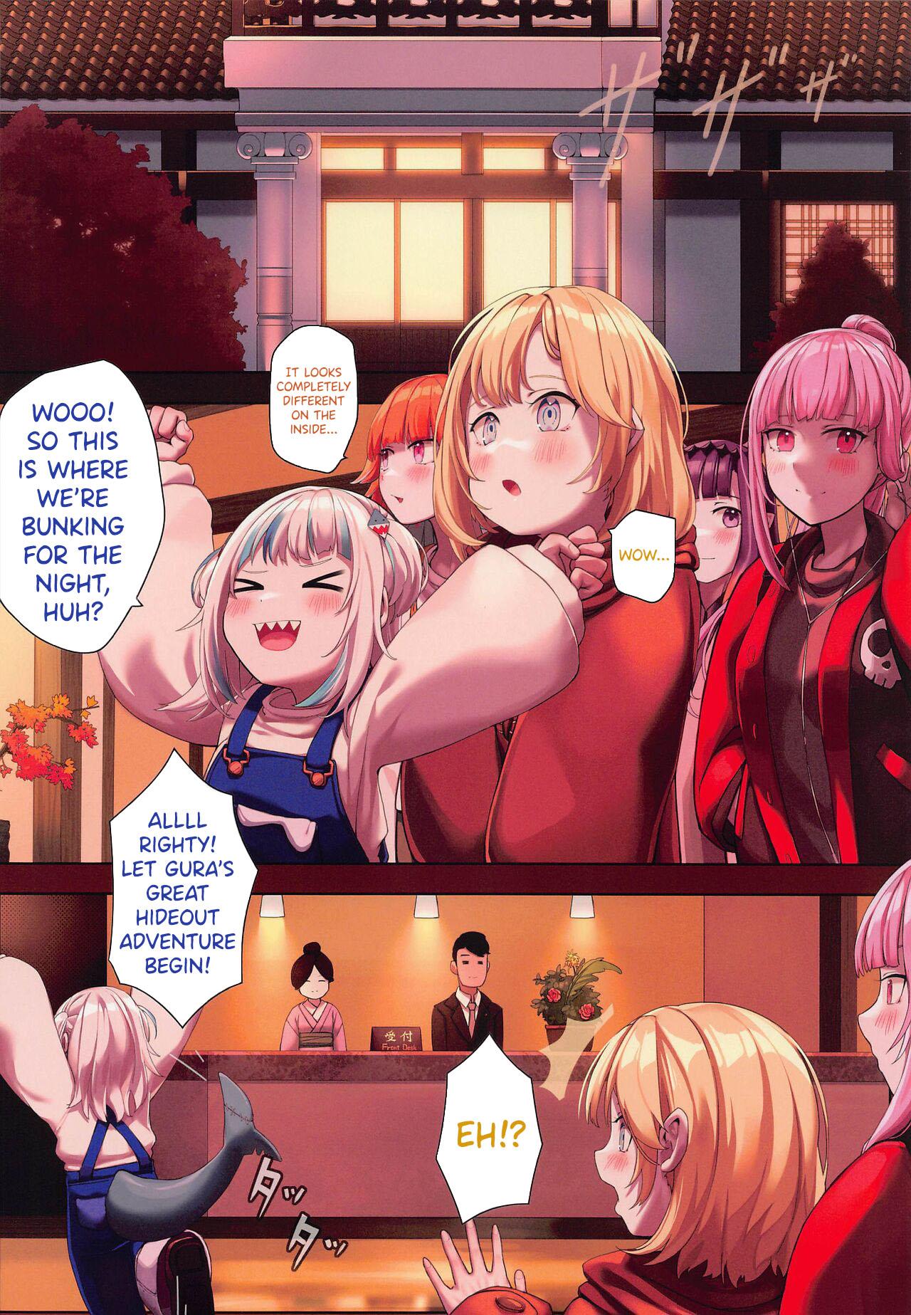 Stockings AmeSame Onsen Ryokou no Iroiro | The Many Happenings of AmeSame's Hot Spring Trip - Hololive Free Blowjobs - Page 3