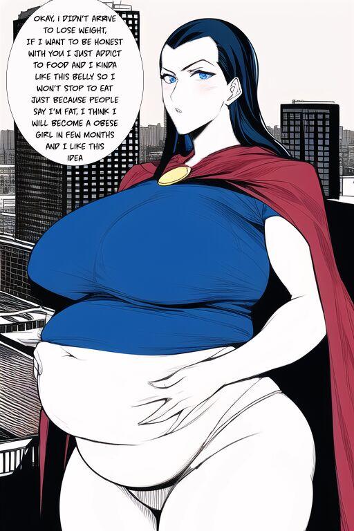 Casal Expanding Heroine:Confronting the Virus Villain, Page 1 to 12, [FINISH] ,[Creator: HirumaDiabe, DeviantArt/Patreon], Weight gain anime girl, bbw, ssbbw, stuffing belly, SuperHero who gain a lot of weights because of a food addiction. Wet Cunts - Page 11