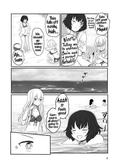 A yuri couple does exhibitionism at the beach 6