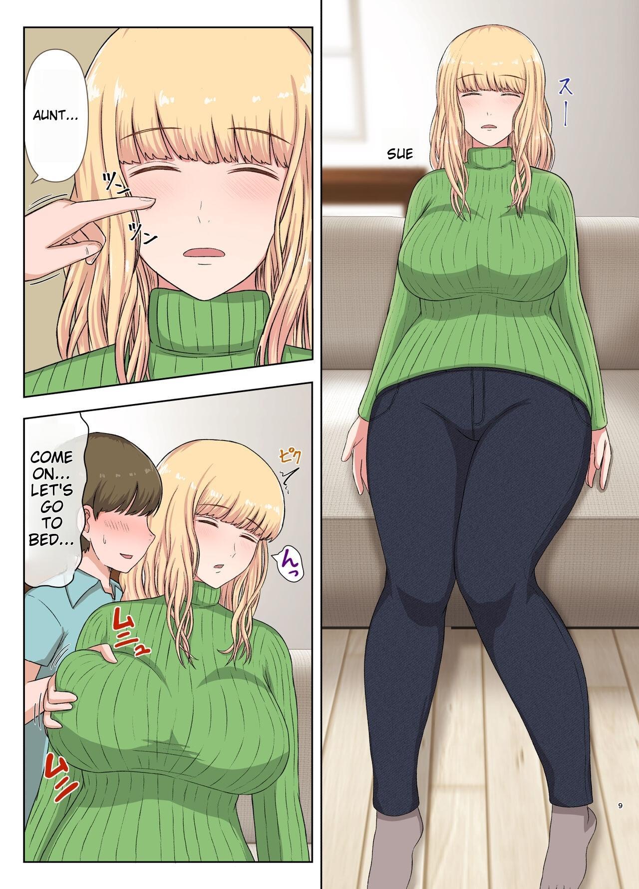 Crazy Kinpatsu Oba-san no Suiminkan | My blonde aunt. Sleep rape - Original Cumming - Page 8