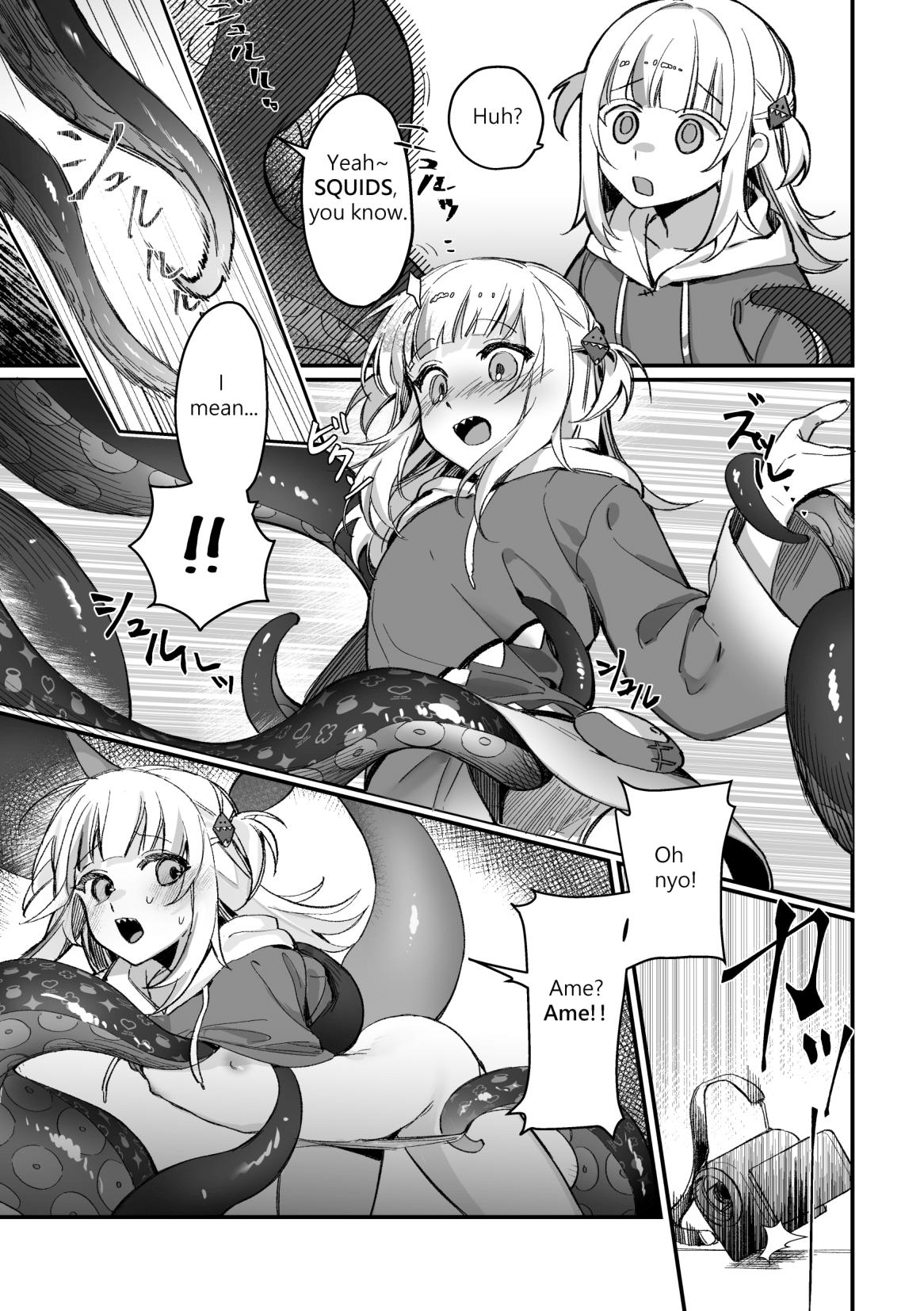 Nude 【R-18 Comic】Tentacle!! Ina's Boing Boing is out of control!! - Hololive Transvestite - Page 5