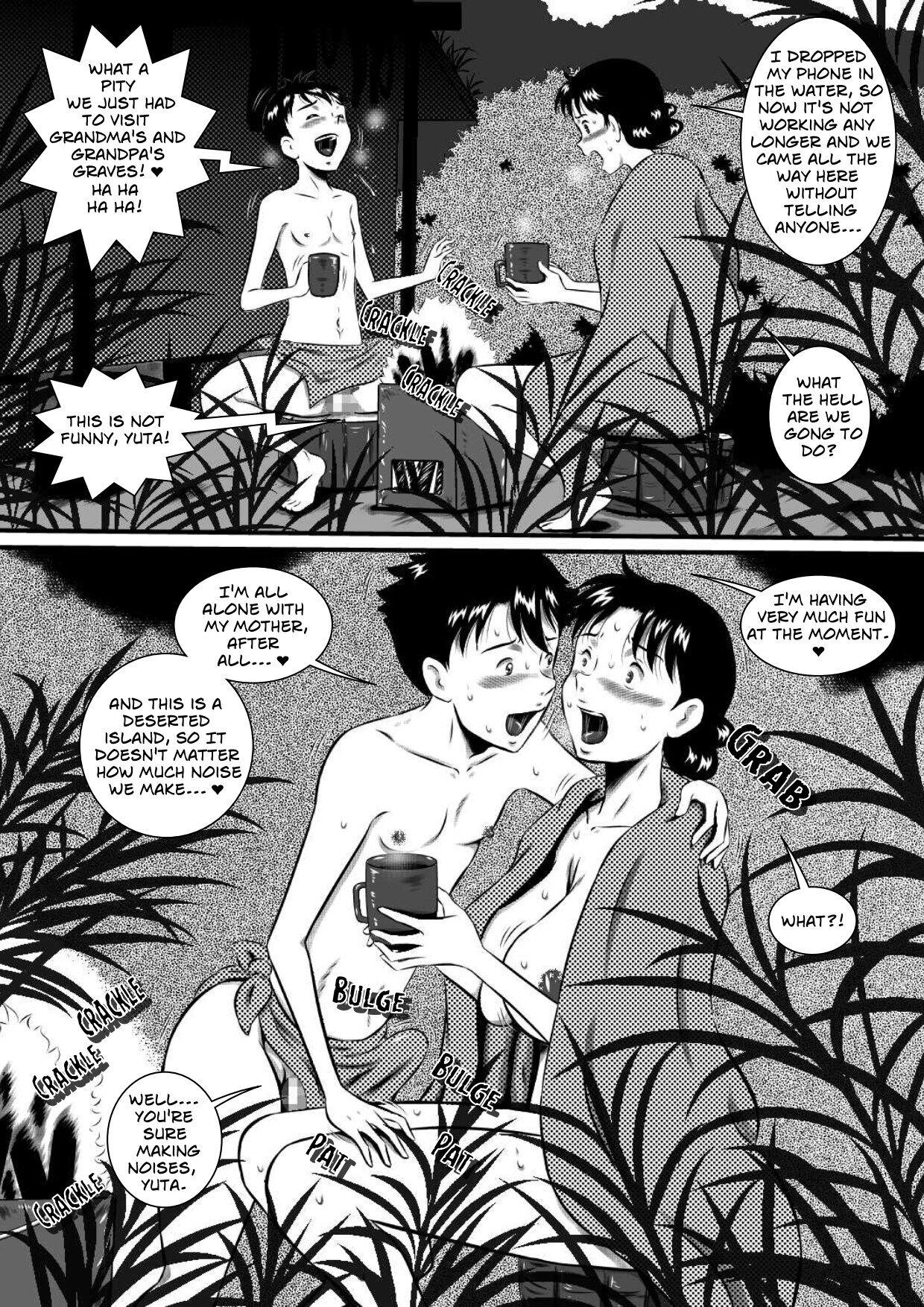 [Milkdou Shoukai (Milk Koubou)] Kaa-san, Kaa-san! Kaa-saaaan! Mujintou, Oyako Futari de Yagai Sex! | Mother, Mother - Mother And Son Have Sex, On An Abandon Island [English] 5