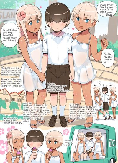 Shota ga Kasshoku Loli ni Shima o Annai Shite Morau Manga | Shota being shown around the island by brown Loli 6